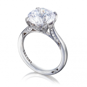 Tacori Platinum Simply Tacori Royal-T Diamond Semi Mount Ring
